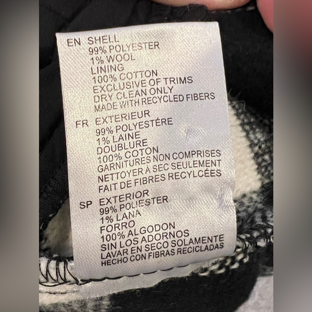 162. RDI Buffalo Plaid Shirt Jacket from Nordstrom Women’s 3X in Cream Plaid - Picture 8 of 9